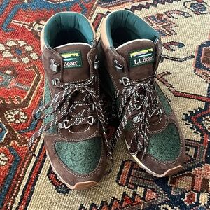L.L. Bean Brown and Green Outdoor Boots BNWT